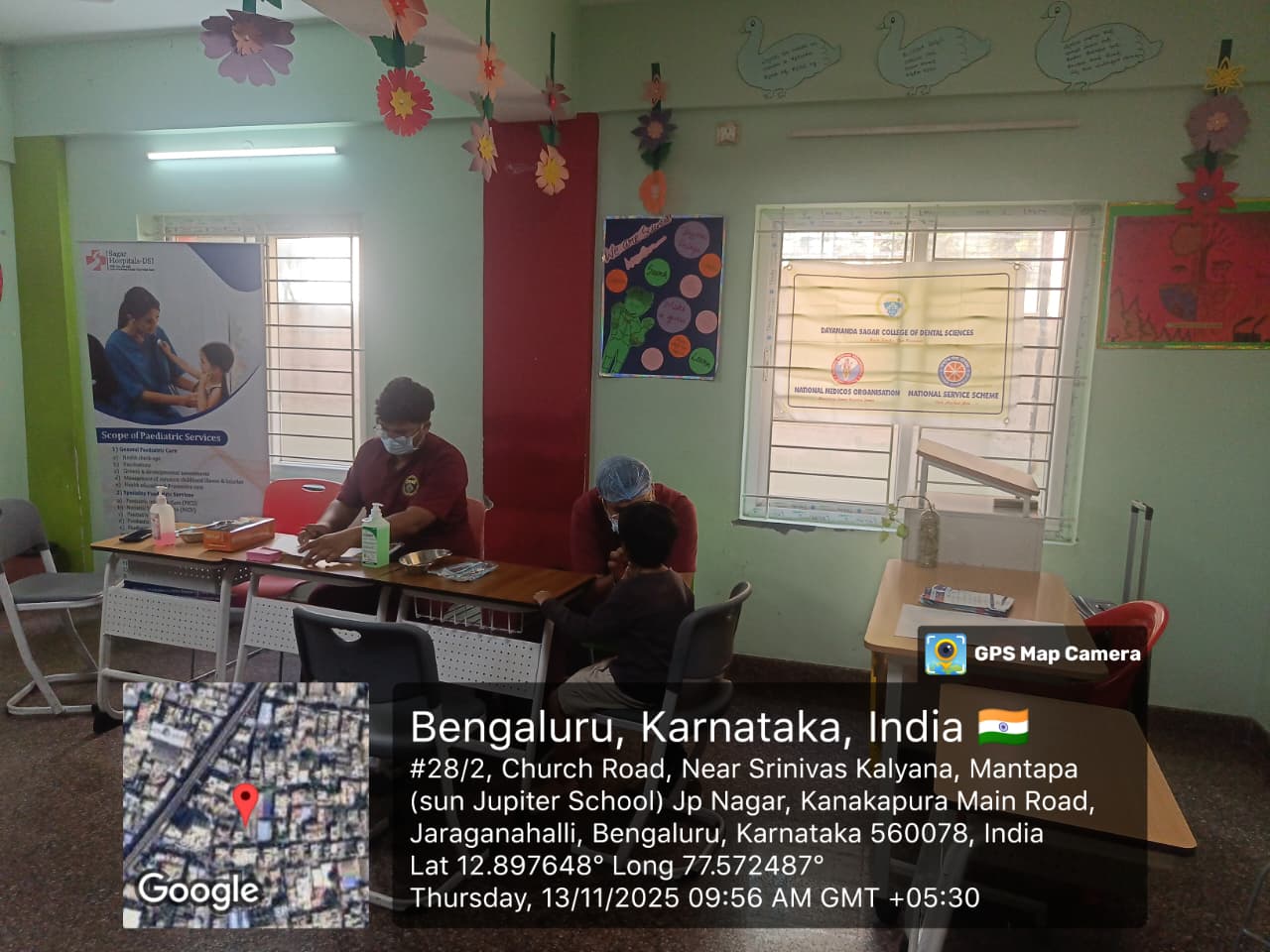 Dental screening in progress at Sun Jupiter International School